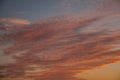 Clouds and sky at sunset in a farm