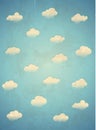 Clouds in the sky. Vertical card