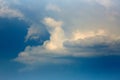 Clouds in the sky. White clouds, climate changes. Royalty Free Stock Photo