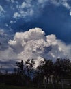 Clouds and sky, wonderful big cloud, landscape, nature photography, blue sky Royalty Free Stock Photo