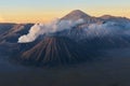 Clouds of smoke on Mount Bromo volcano, Indonesia Royalty Free Stock Photo