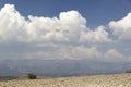 Clouds, snowy and valley, at 3900 meters above sea level Royalty Free Stock Photo