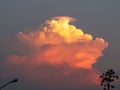 Clouds stacked layers are shaped by the imagination in the sky Royalty Free Stock Photo