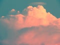 Clouds stacked layers are shaped by the imagination in the sky with  pastel gradient color Royalty Free Stock Photo