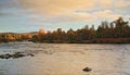 Colouring clouds over the River Spey, Grantown Royalty Free Stock Photo