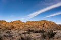 Clouds Streak The Blue Sky Over Grapevine Hills Royalty Free Stock Photo