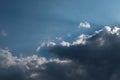 Clouds Sun and blue Skies Royalty Free Stock Photo