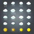 Clouds and sun icons