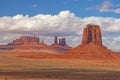 Clouds and Sun Over Desert Buttes Royalty Free Stock Photo