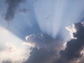 Clouds and sun-rays Royalty Free Stock Photo