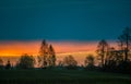 clouds before sunrise, dawn landscape