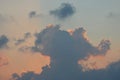 Clouds at sunrise, with onein the shape of an elephant.
