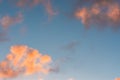 Clouds sunset background. Pastel delicate shades of the sky