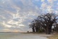 Clouds and sunset at Baines baobabs