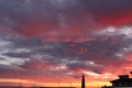 Colors of sunset in the Chianti hills south of Florence in Tuscany