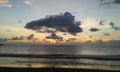 Clouds and sunset at Costa Ricas beach