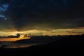 The clouds and the sunset - Kotor bay Royalty Free Stock Photo