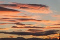 Clouds sunset like stripes colors for background