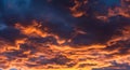 Clouds at sunset in the Desert