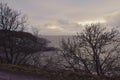 Clouds sunset over sea in Norway Royalty Free Stock Photo