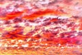 Clouds on sunset sky colorful painting Royalty Free Stock Photo