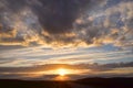 Clouds on sunset sky sun Royalty Free Stock Photo