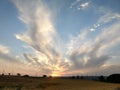 Clouds, sunset, sunrise, blue sky, white clouds, evening, morning,