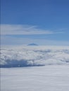 clouds on the top of mount cikuray