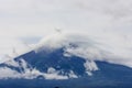 Clouds on Top of Mount Fuji Royalty Free Stock Photo