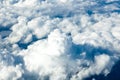 Clouds top view of the airplane. Heavenly landscape Royalty Free Stock Photo