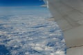 clouds. top view from the window of an airplane flying in the clouds. cloud spreading the horizon Royalty Free Stock Photo