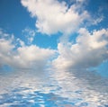 Clouds under water. Royalty Free Stock Photo