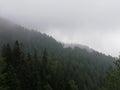 Clouds on vacation on mountain