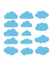 Clouds vector collection. Cloud computing pack. Royalty Free Stock Photo