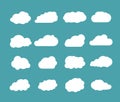 Clouds vector set. Sky clouds icon illustration. Weather symbol web collection