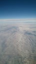 Clouds view from the airplane. Horizon Royalty Free Stock Photo