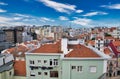 Clouds view on traditional houses and apartment in Lisbon Royalty Free Stock Photo