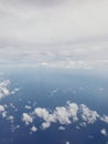 Clouds. view from the window of an airplane flying in the clouds