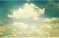 Clouds in vintage style. Royalty Free Stock Photo