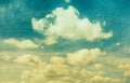 Clouds in vintage style. Royalty Free Stock Photo