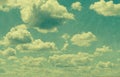 Clouds in vintage style. Royalty Free Stock Photo