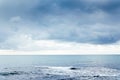 Clouds and waves on the coast