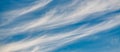 Clouds White Blue Sky Wispy Cirrus Nature Background High Resolution Banner Royalty Free Stock Photo