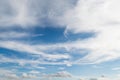 Clouds white soft in the vast blue sky Royalty Free Stock Photo