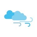 Clouds, wind, blow, weather fully editable vector icon