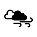 Clouds, wind, blow, weather fully editable vector icon