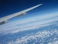 Cloudscape and aircraft wing