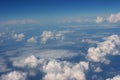 Cloudscape from the airplane. Royalty Free Stock Photo