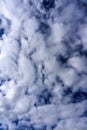 Cloudscape background texture of  white fluffy cumulus clouds with a blue sky Royalty Free Stock Photo