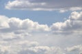 Cloudscape blue cumulus averages sky sunlight texture Royalty Free Stock Photo